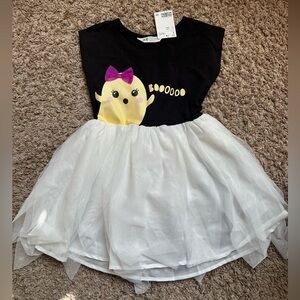 NWT Girl’s H&M Halloween ‘BOO’ Dress; Size 6-8Y